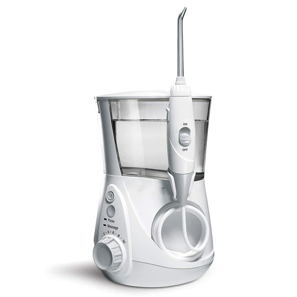 Aquarius Water Flosser Professional For Teeth, Gums, Braces, Dental Care, Electric Power With 10 Settings, 7 Tips For Multiple Users And Needs, ADA Accepted, White WP-660-White