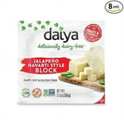 Daiya Dairy Free Jalapeno Havarti Style Vegan Cheese Block, 7.1 Ounce (Pack of 8)