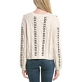 thumbnail image 2 of CeCe womens  Cable Knit Wool-Blend Cardigan, m, White, 2 of 3