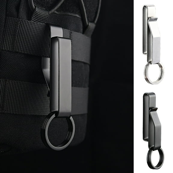 sunsanly Belt Key Clip Keychain Clip Rustproof Corrosion Resistant Lightweight Reusable Tactical Belt Key Holder with Key Rings