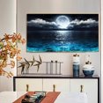 thumbnail image 2 of Patrón de pintura de diamantes Sea Moon 5D Full Square Resin Rhinestone Picture Gift FLhrweasw Nuevo, 2 of 9
