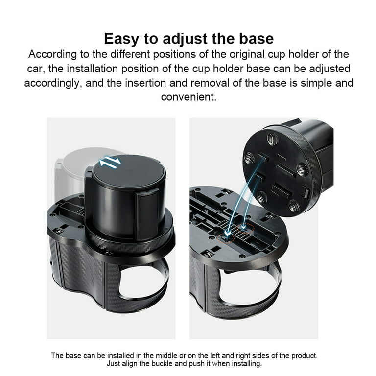 Elroy 2-in-1 Car Cup Holder Expander Cupholder Adapter Auto Interior  Expandable Organizer Storage Accessories 