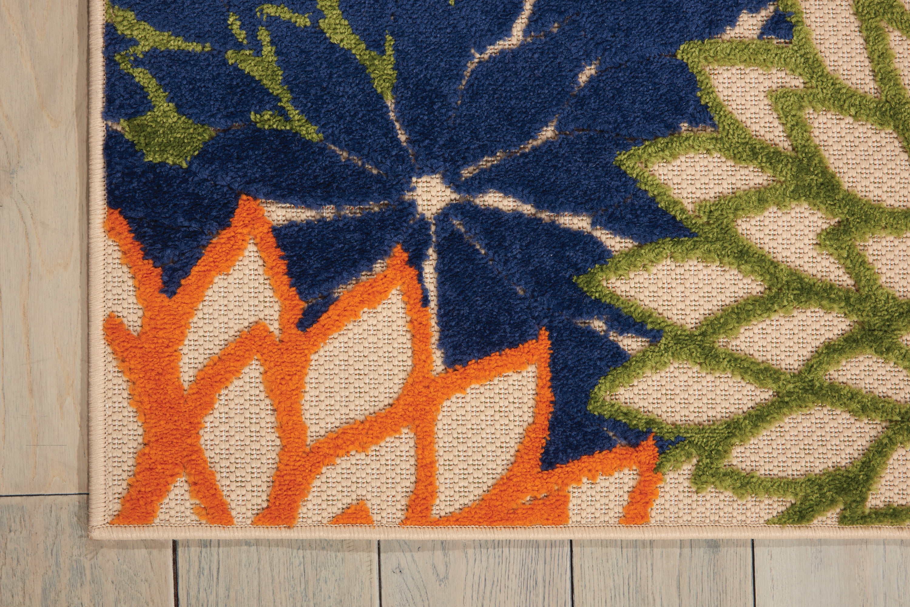 Nourison Tropical Oasis Indoor/Outdoor Modern Floral Multicolor 2'8" x 4' Area Rug, (3' x 4')
