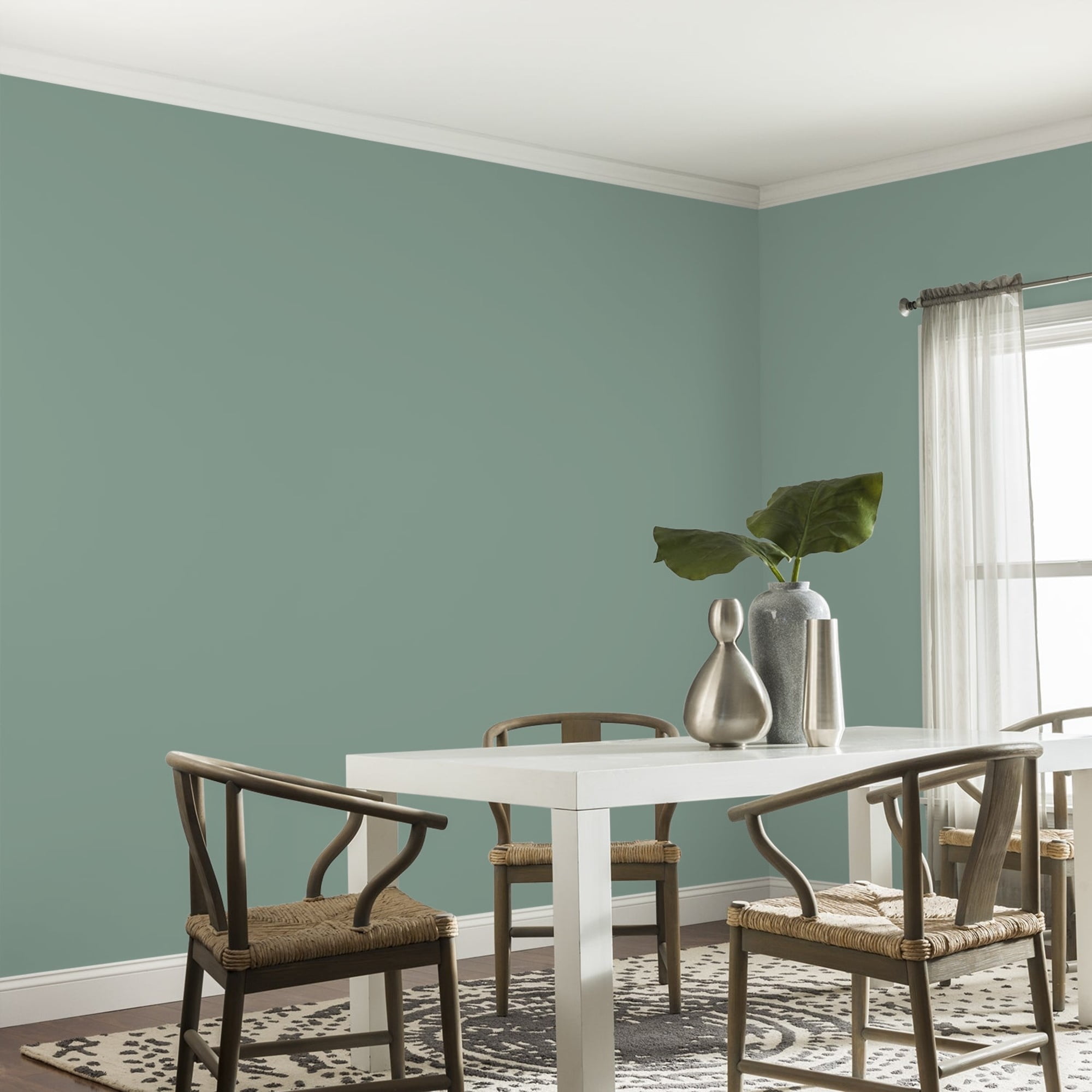 Glidden One Coat Paradise Found / Green Eggshell Interior Paint with Primer, 1 Gallon