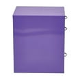 thumbnail image 3 of Scranton & Co 22" Modern Metal Pencil Box Storage File Cabinet in Purple, 3 of 8