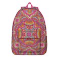 thumbnail image 1 of Folk Style Traditional Mandala School Backpack, Vintage Ethnic Boho Canvas Daypack with Sacred Pattern for Women, 1 of 5