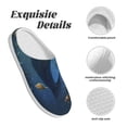 thumbnail image 5 of Lsque Underwater Dolphin Pattern Womens Comfort Cotton on Scuff With Memory Foam and Anti-skid Sole Slipper-46/47, 5 of 7
