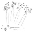 thumbnail image 3 of MOVTOTOP Bridal Rhinestone Hair Pins for Wedding with Unique Flower Shape and Metal Material Silver Color, 3 of 7