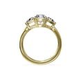 thumbnail image 2 of 1.00 T.C.W Brilliant Cushion Cut Natural Diamond Latest Design Three Stone with Accents Engagement Ring for Women Solid 18K Yellow Gold Size 3, 2 of 8