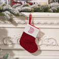 thumbnail image 2 of Christmas Decorations-Mini Stockings with Initials Christmas Stockings with 26 Letters Christmas Decorations Red Knitted Letters Embroidered Christmas Stockings, 2 of 4