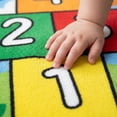 thumbnail image 4 of 4x6 Hopscotch Game Mat Cartoon-themed fun map design Soft plush, machine washable Non-slip, stain-resistant vintage-style rug Perfect for boys' and girls' bedrooms or playrooms, 4 of 7