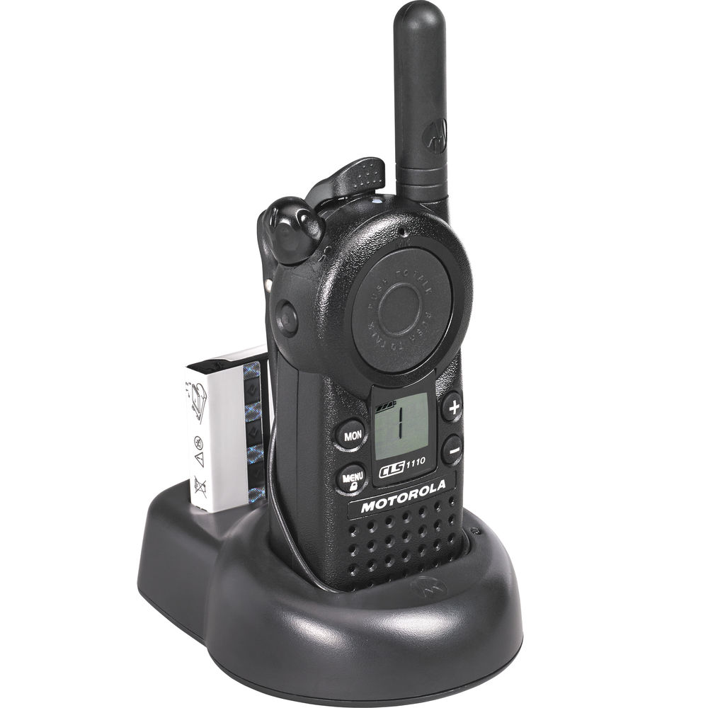 Motorola CLS1110 UHF 1W 1-Channel 2-Way Radio (CLS1110) Base Bundle 
