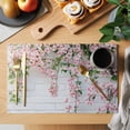 thumbnail image 2 of Placemat Set of 4 Wall Grain Placemats for Dining Table Pink Flower Washable Table Mats for Kitchen and Party Decor Indoor & Outdoor Use, 2 of 8