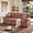 Old Rosa, variant on Aitjunz 87.6" Sofa Couch, 3 Seater Sofa for Living Room, Upholstered Deep Seat Couch with Round Arms, Removable Skirted Cover and Toss Pillows, Old Rosa