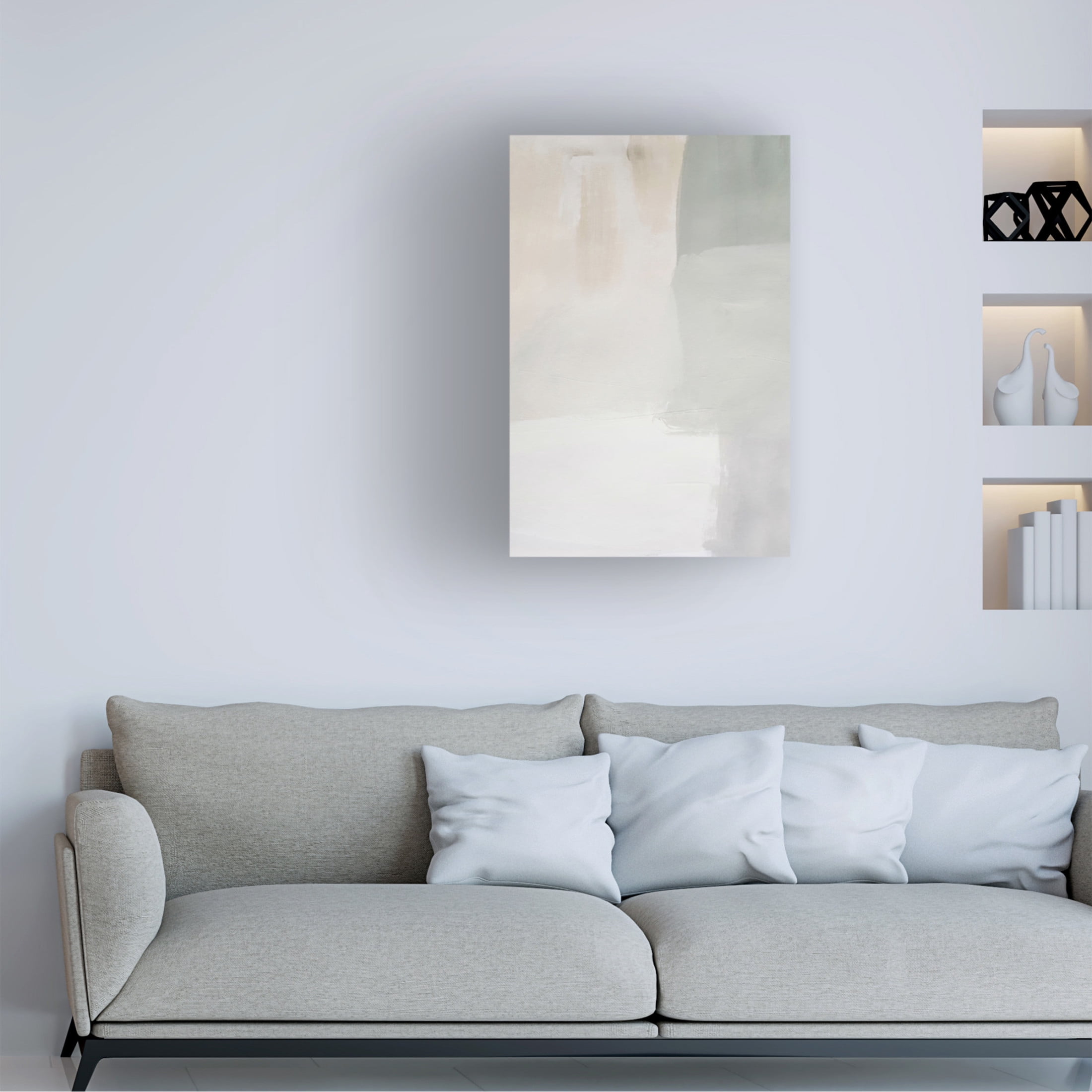 Canvas Wall Art - Incado 'Soft Abstract' Wall Art for Living Room, Bedroom, or Office Décor by Trademark Fine Art - 22 x 32 Inches