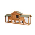 thumbnail image 5 of 79.5 " Outdoor Poultry Cage, Large Wooden Bunny Cage Chicken Coop Hen House with 2 Runs, 2 Tier Waterproof Poultry Pen Enclosure for Rabbit Chicken Duck Small Animals, 5 of 8