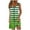 Green, variant on Dresses for Women,Mini Dress for Women,Women's Gradient Stripe Print Fake Button V-Neck Sleeveless Spaghetti Strap Flowy Long Maxi Dress with Back Detail for Casual Outing or Party Dress