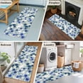 thumbnail image 5 of Runner Rug 2'x6', Navy Blue Roses Washable Non-Slip Hallway Runner Rugs, Spring Floral Elegant Pastoral Botanical Bedside Rugs Floor Mats Carpet Runners for Kitchen Bathroom Laundry Room, 5 of 8