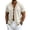 Beige #53, variant on Mens Button Down Short Sleeve Shirt Baseball Jersey Style Hawaiian Beach Vacation Wedding Shirts, M