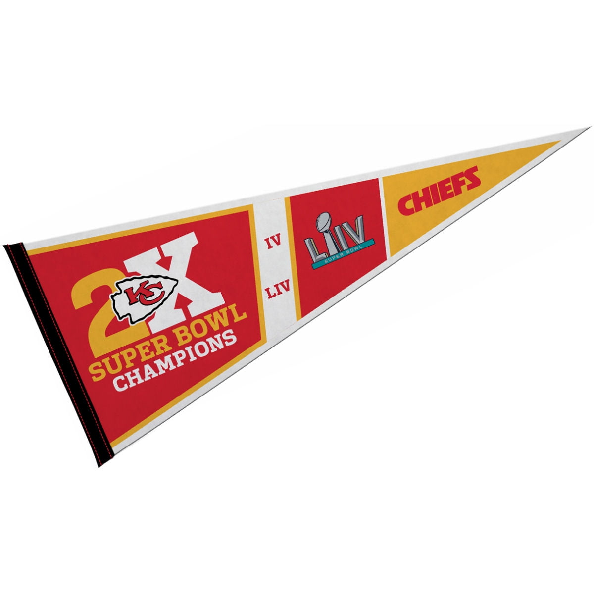 KC Chiefs Super Bowl 2x Time Champions Large Pennant
