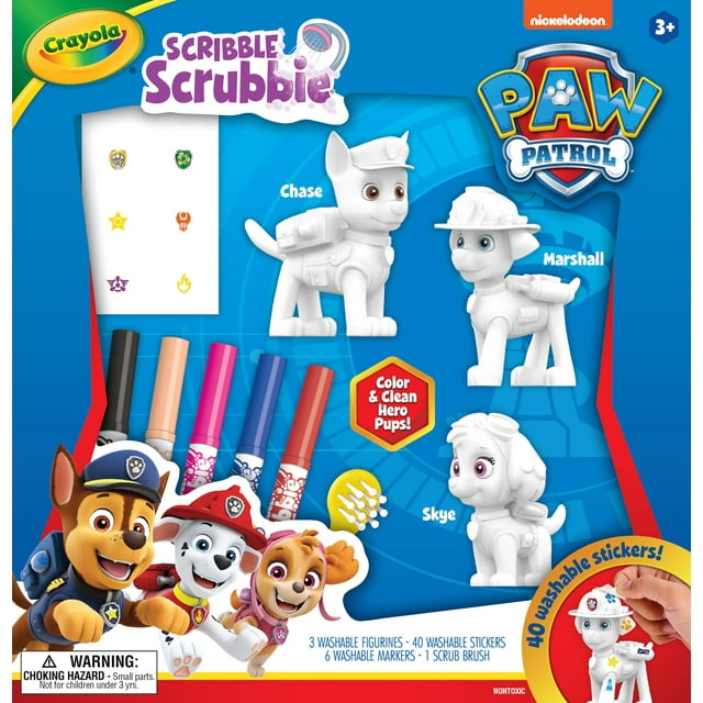 Set de juego con figuras Crayola Scribble Scrubbie La Patrulla Canina, más de 3 años