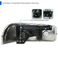 thumbnail image 4 of Spec-D Tuning Black Headlights Compatible with 1999-2006 GMC Sierra 1500/2500/3500, L+R Pair Head Light Lamp Assembly, 4 of 6