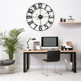 thumbnail image 7 of Sorbus Large Metal Numerical Wall Clock for Living Room Decor (Black, 24" Diameter), 7 of 7