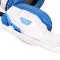 thumbnail image 3 of SOYTO SY830MV Auriculares para juegos Soporte de volumen ajustable Micrófono Silenciador Auriculares USB con micrófono de 3,5 mm para computadora portátil PS4 PC (azul blanco), 3 of 8