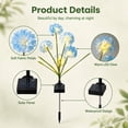 thumbnail image 5 of Rirool Solar Blue Hydrangea Flower Stake Lights, 3-Head Warm White LED Outdoor Waterproof Garden Pathway Lights for Yard Lawn Patio, Elegant Dusk-to-Dawn Landscape Decor, 2 Pack, 5 of 8