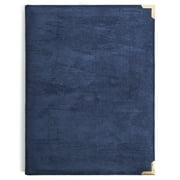 U Brands Padfolio, Suede, Blue (4351U01-24)
