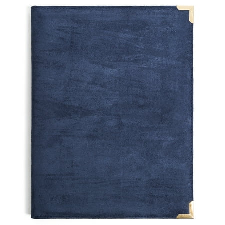 U Brands Padfolio, Suede, Blue (4351U01-24)