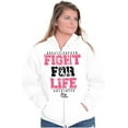thumbnail image 4 of Fight For Life Breast Cancer Aware Womens Plus Size Graphic Zipper Hoodie Brisco Brands 2X, 4 of 5
