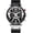 Silver Black, variant on Mens Luxury Watches Business Chronograph Dress Waterproof Leather Strap Analog Quartz Wrist Watch