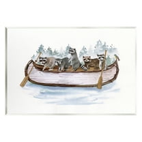 Stupell Industries Raccoons on Rowboat Animals & Insects Painting Unframed Art Print Wall Art, 19 x 13