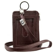 RFID Wallet Double ID Key Ring Mini - Protective Wallet for Credentials - RFID Blocking Leather Wallets
