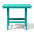 thumbnail image 7 of WestinTrends Ashore Outdoor HDPE 36" Square Patio Dining Table with Umbrella Hole, Turquoise, 7 of 7