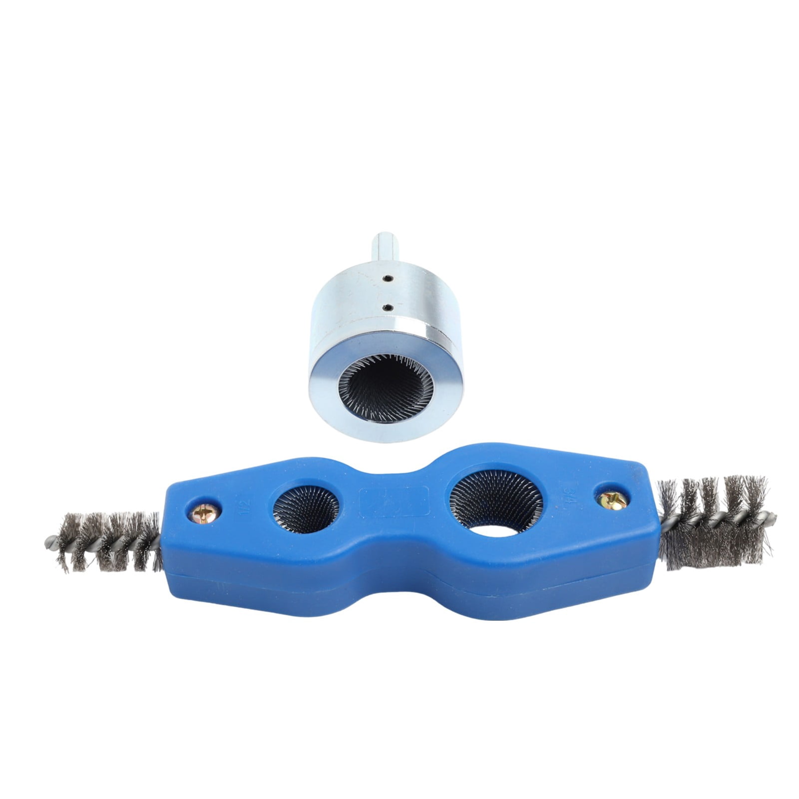 Copper Pipe Cleaner With 4In1 Battery Brush Dual Head For Drill 15+22Mm Plumbing Cleaning Metal Tube Battery Brush Accessories 22Mm
