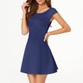 thumbnail image 2 of Ygbgbb Womens Cap Sleeve Fit Dresses Lightweight Summer Casual Dress Fashion Mini Dress for Cocktail Graduation Formal Party Club Navy M, 2 of 9
