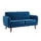 thumbnail image 2 of Home Meridian Nile Mid-Century Modern Velvet Upholstered Living Room 3 pc. Set in Navy Blue, 2 of 2