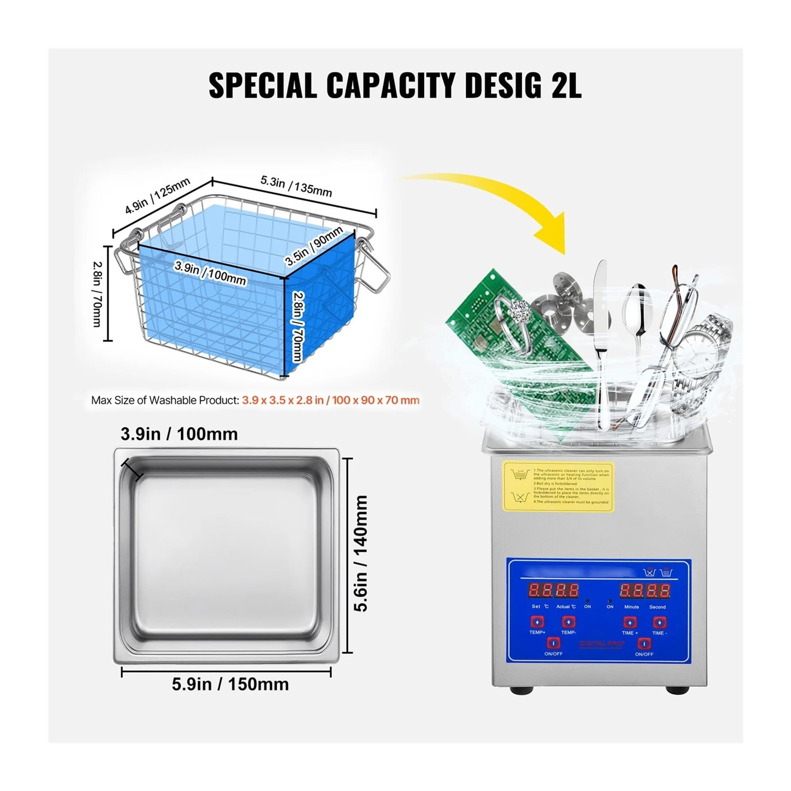 1.3L 2L 3L 6L 10L 15L 22L 30L Ultrasonic Cleaner Lave-Dishes Portable Washing Machine Diswasher Ultrasound Home Appliances