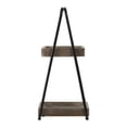 thumbnail image 4 of Benjara Nick 19" 2 Tier Decorative Tray Stand- Black Iron Frame- Gray Wood, 4 of 6
