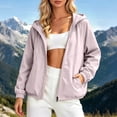 thumbnail image 3 of Lightweight Hiking Jacket Women Long Sleeve Casual Hooded Zip Up Jackets with Pockets Fall Windbreaker Outerwear, 3 of 6