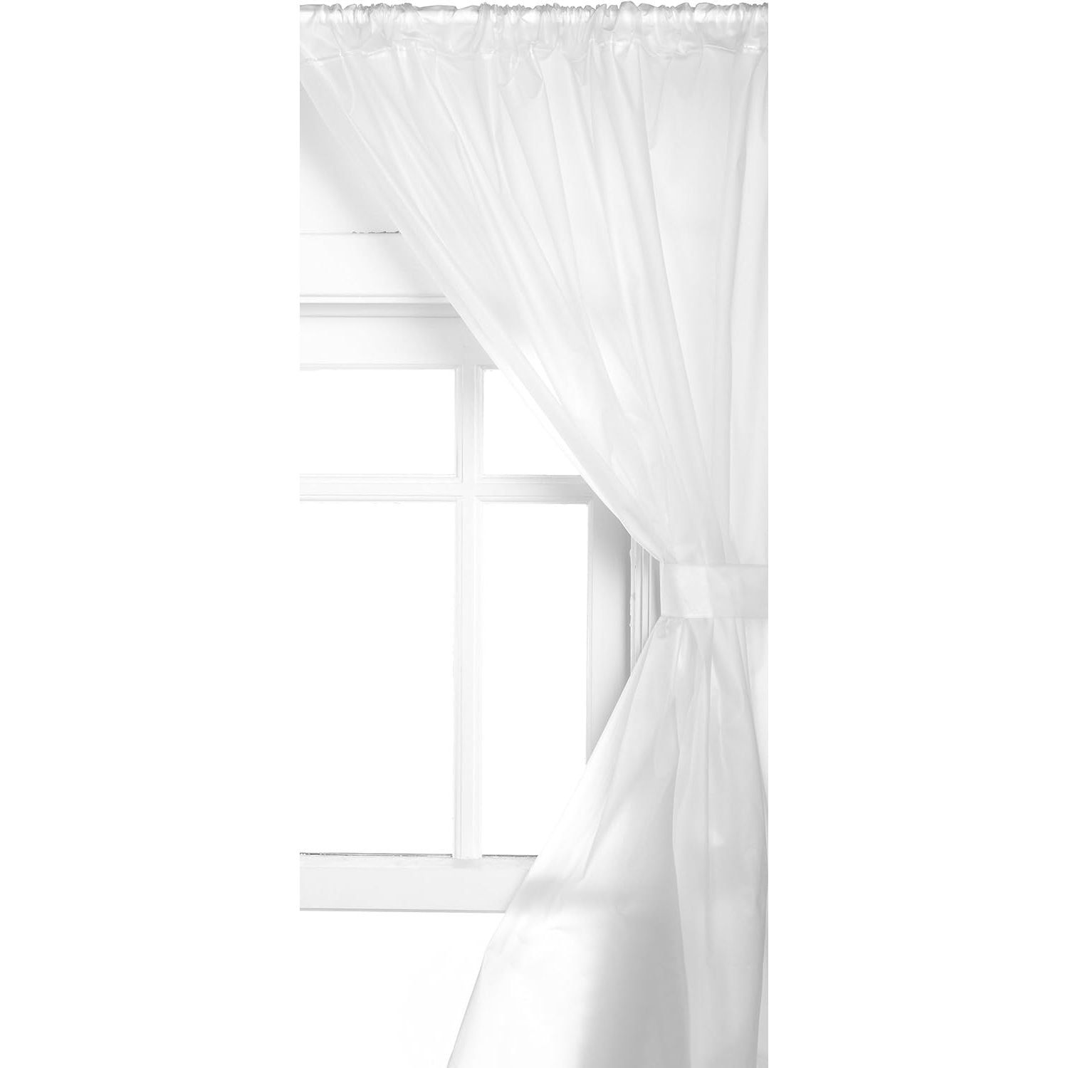 HYYYYH Vinyl Bathroom Window Curtain, Frosted Clear