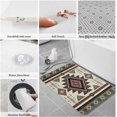 thumbnail image 2 of Kitchen Rugs and Mats,Aztec Tribal Indian Rhombus 2 Piece Anti Fatigue Area Runner Rug Set Comfort Standing Floor Mat,Southwest Ethnic Boho Geometric Pattern Non Slip Absorbent Doormats for Bathroom, 2 of 5
