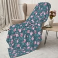 thumbnail image 3 of Rateoe Tulips Flowers Pattern Flannel Throw Blanket, Ultra-soft Blanket for Bed, Couch, Car, Hypoallergenic Anti-pilling blanket-60"x50"(Vertical), 3 of 6
