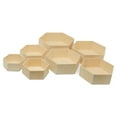 thumbnail image 3 of Wooden Hexagon Floating Shelves with Backs, Set of 7, Unfinished for Crafts and DIY Wall Décor: Modern, Geometric, Rustic, or Honeycomb, by Woodpeckers, 3 of 7