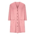 thumbnail image 7 of Byworldtasic Womens Coat Women's 2025 Fall Lightweight Cardigans Long Sleeve V Neck Button Down Soft Cardigans Coat with Pocket, 7 of 7