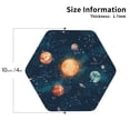 thumbnail image 2 of Easygdp Solar System And Planets or Leather Coasters Set of 4 Coaster, Non-Slip, Heat Resistant for Home, Office, Kitchen (Round,Square,Octagon,Hexagon)-Hexagon, 2 of 6