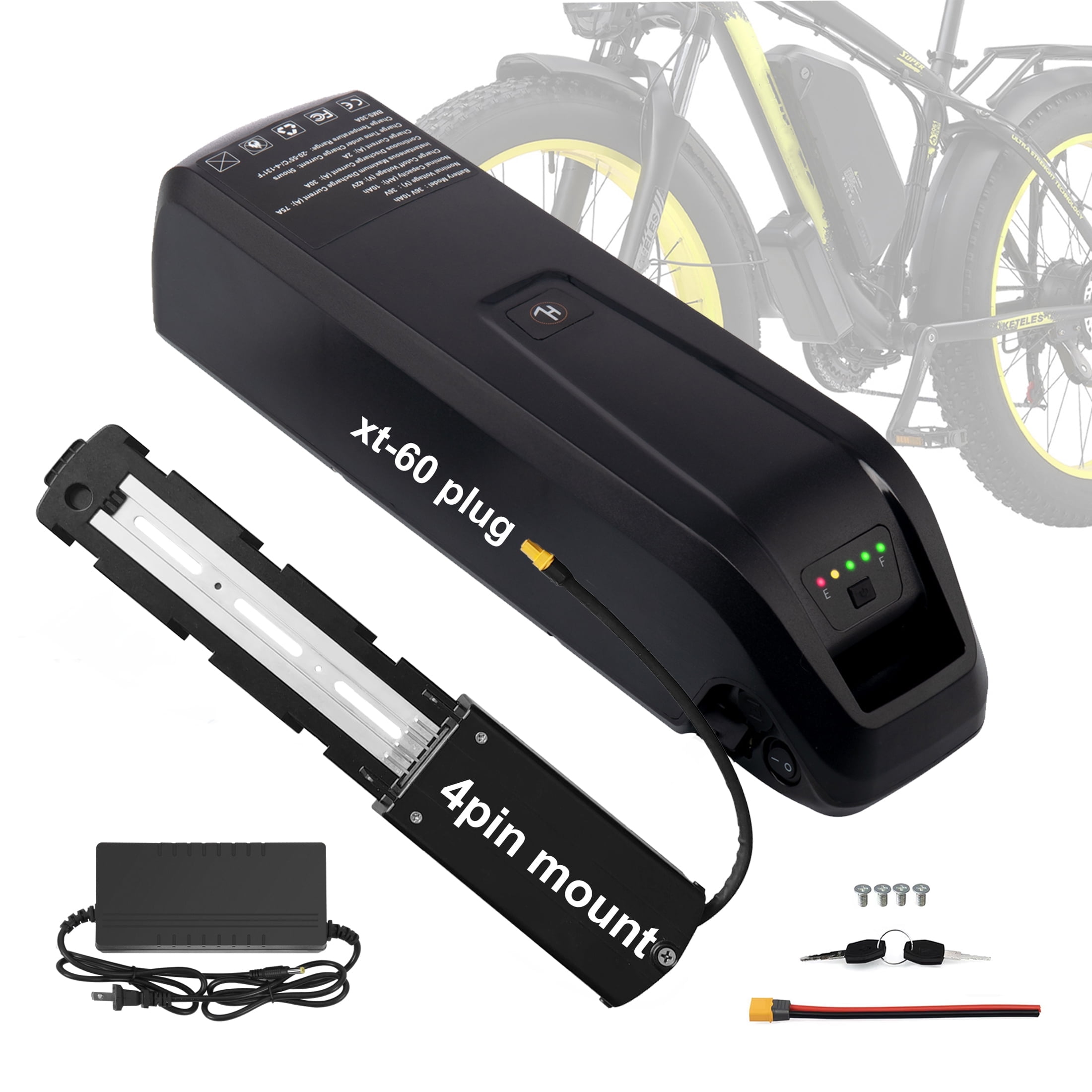 5 Prong 48V 10AH Ebike Battery 750W with Charger 48V Lithium