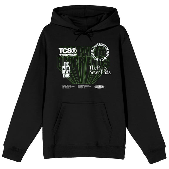 The Chainsmokers The Party Never Ends Adult Black Hoodie-Medium